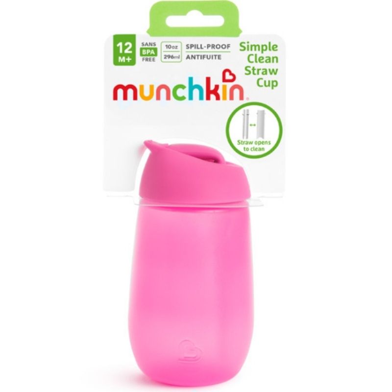 Simple Clean Straw Cup 10oz Pink