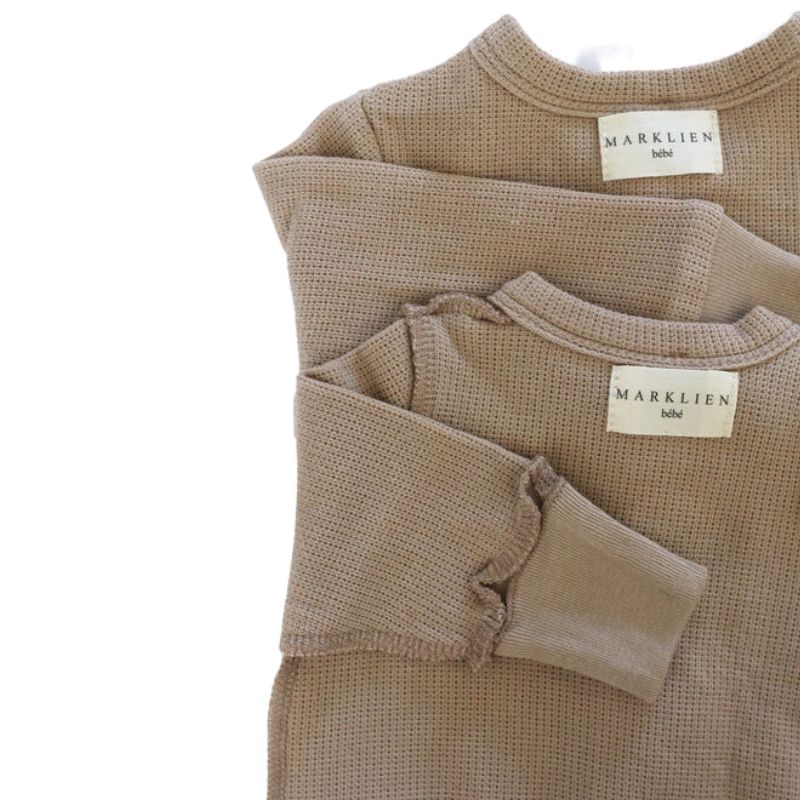 Bamboo Footed Sleepsuit Taupe