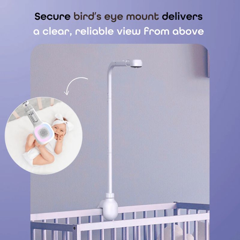SkyVision AI Pro Baby Monitor with Adjustable Crib Mount
