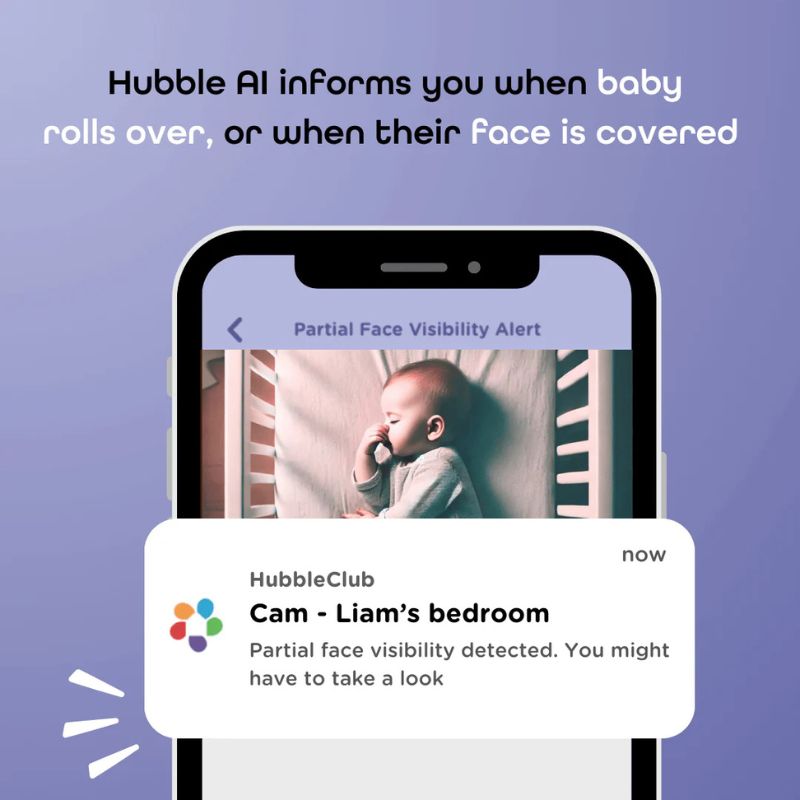 SkyVision AI Pro Baby Monitor with Adjustable Crib Mount