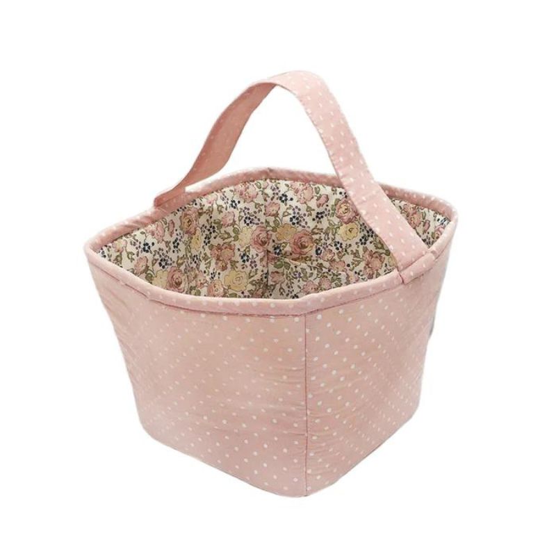 Fabric Basket and Storage Caddy Pink