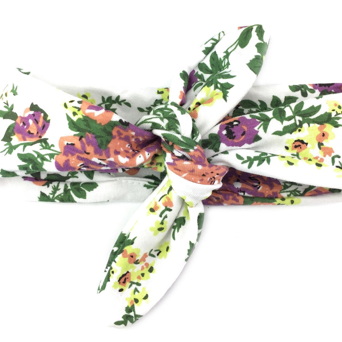 Top Knot Head Band white_floral