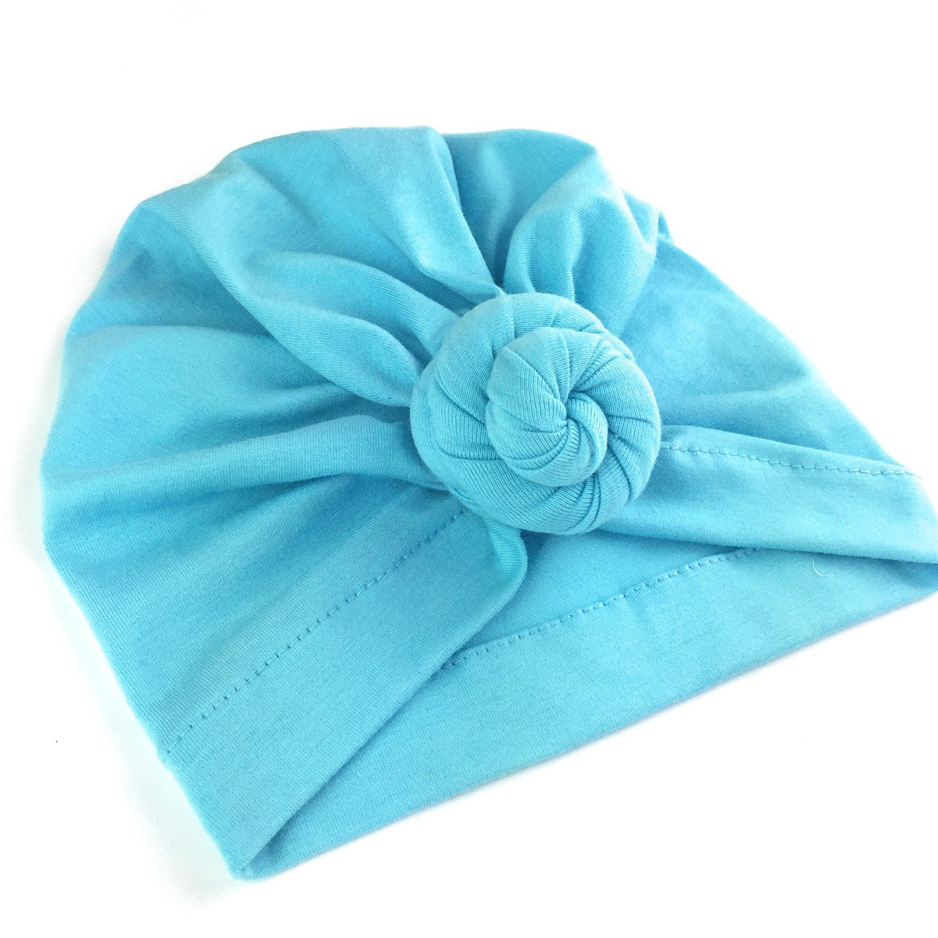Turban Knot Hat - Light Blue uniq