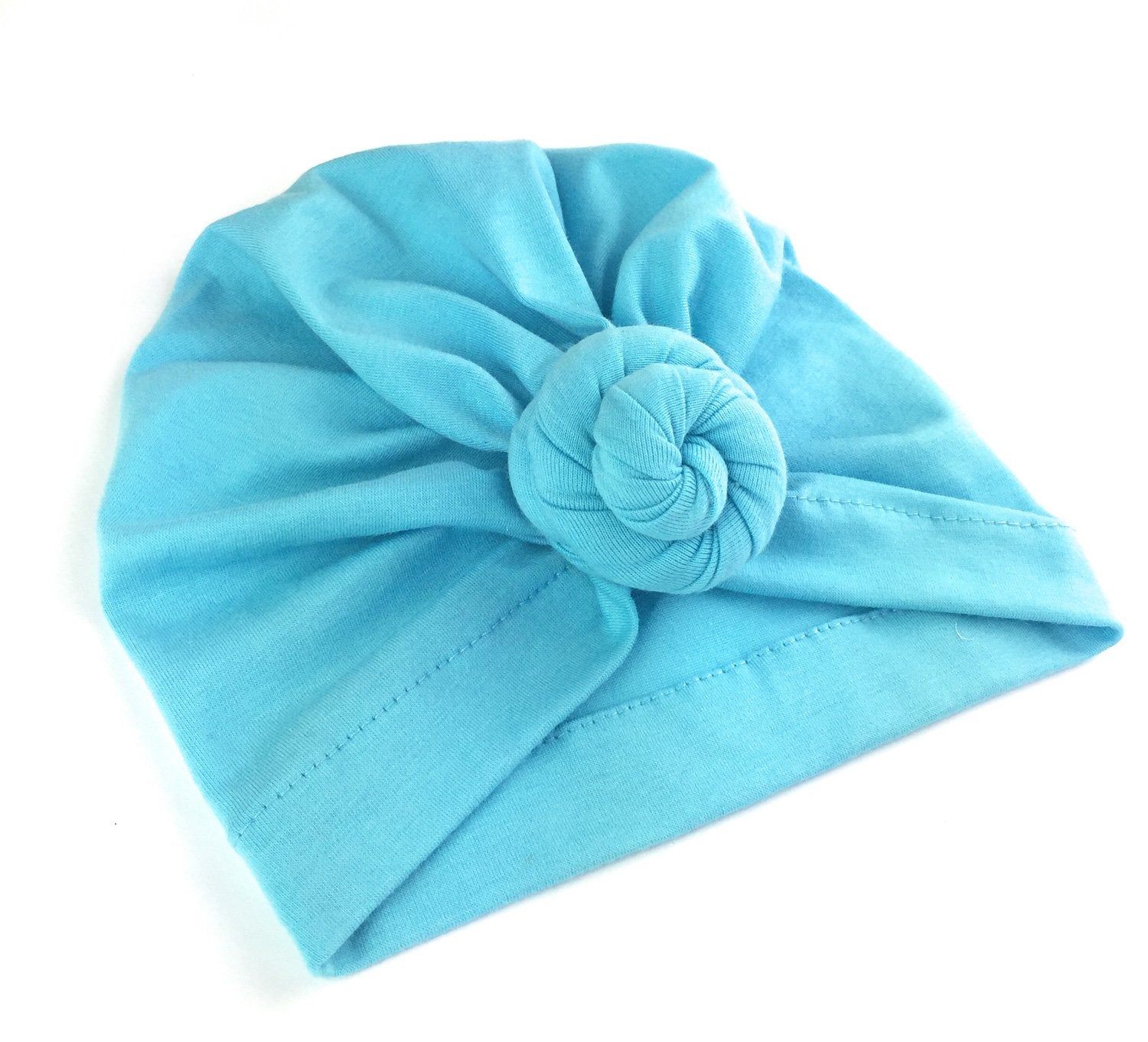 Turban Knot Hat - Light Blue uniq