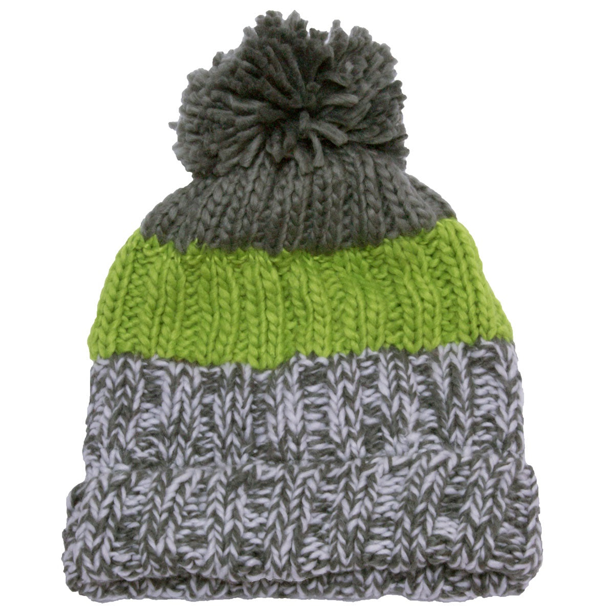 Knit Pom Hat - Green