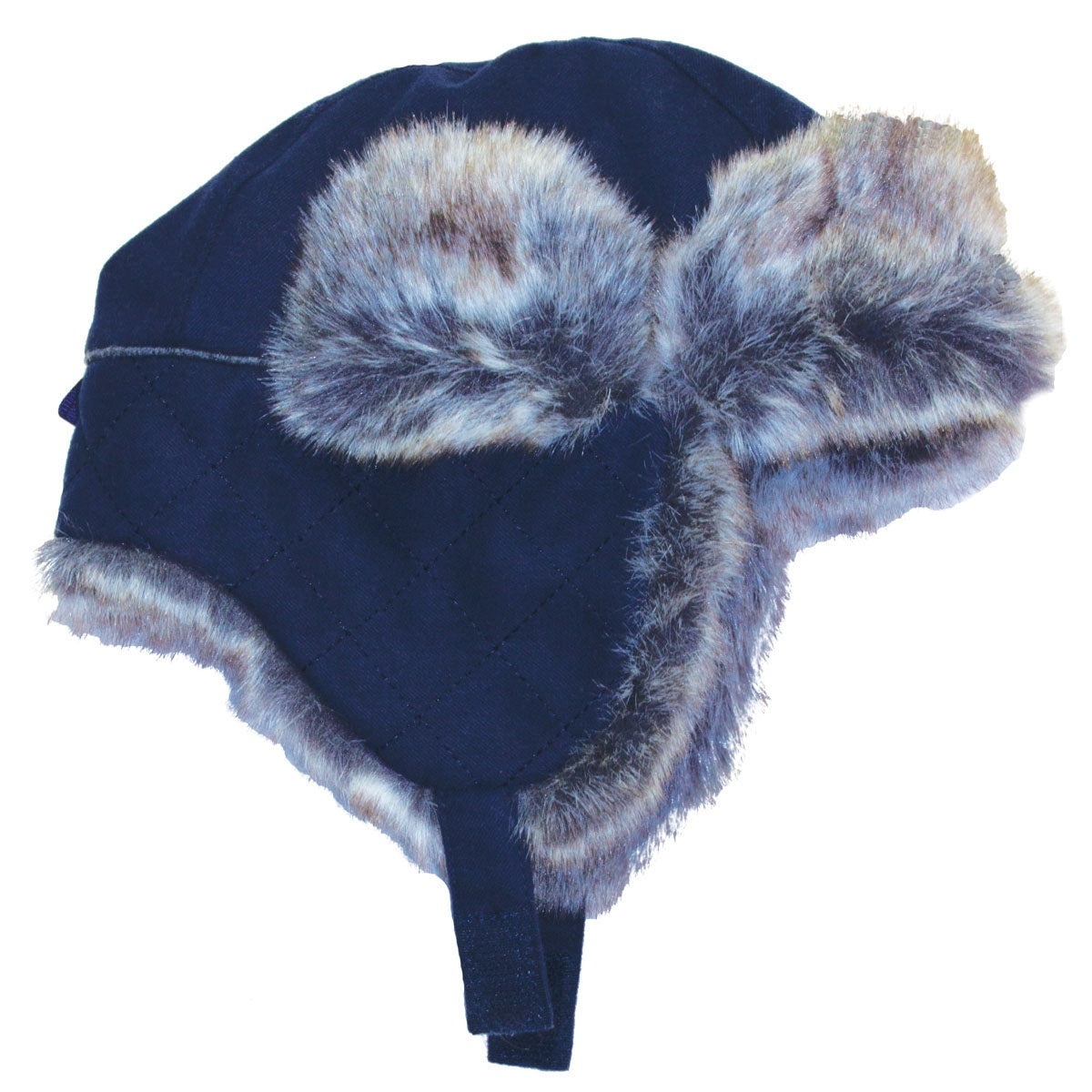Pom Trapper Hat - Navy