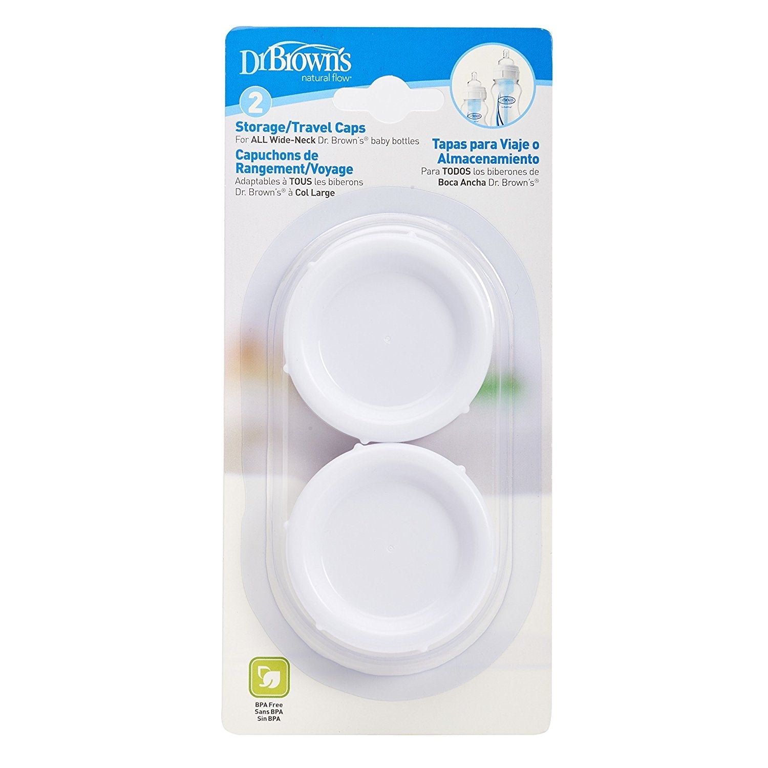 Wide Neck Storage Travel Caps Replacement - 2 Pack uniq