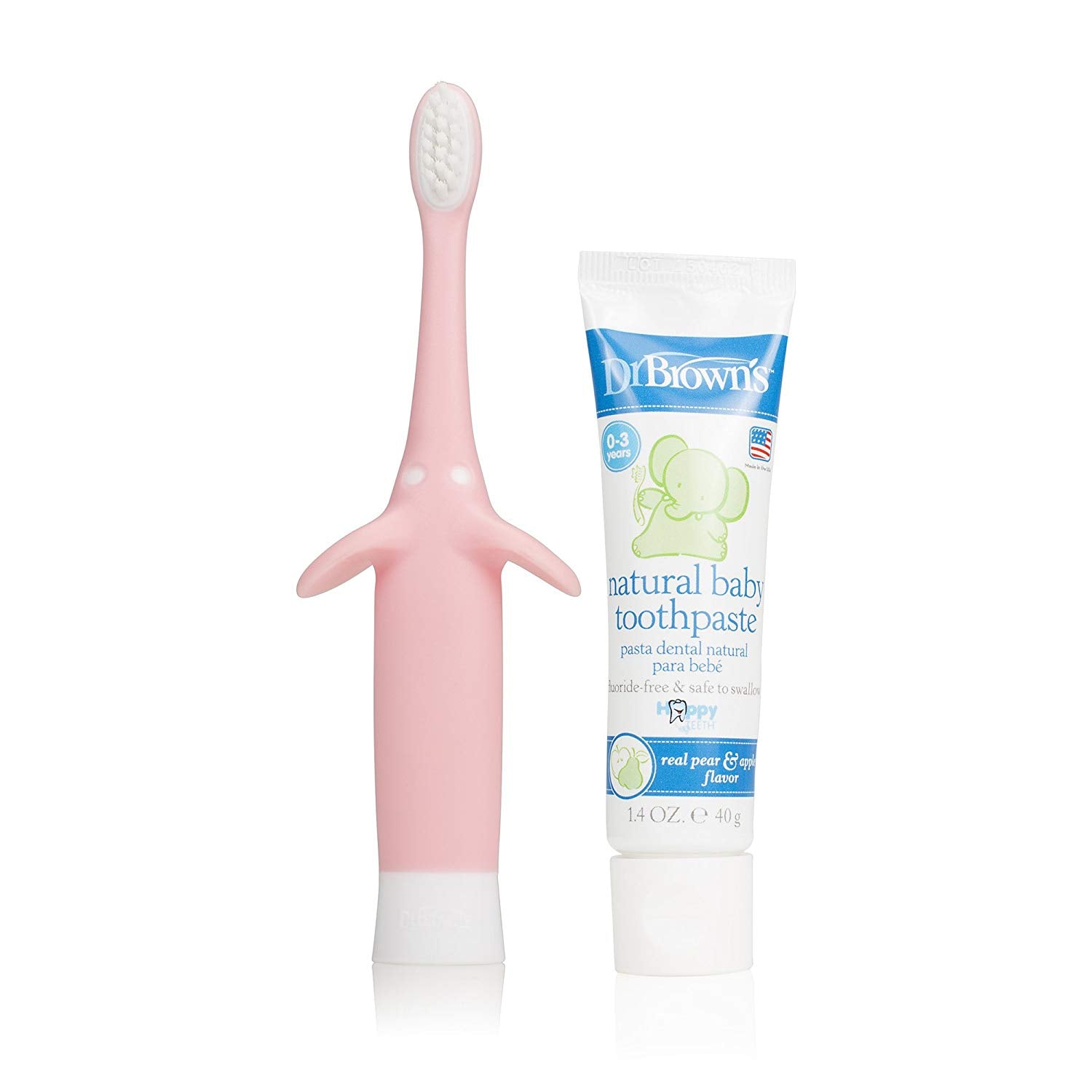 Pink Toothbrush and Toothpaste uniq