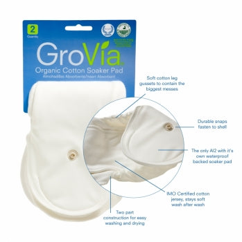 Organic Cotton Soaker Pads - 2 Pack uniq