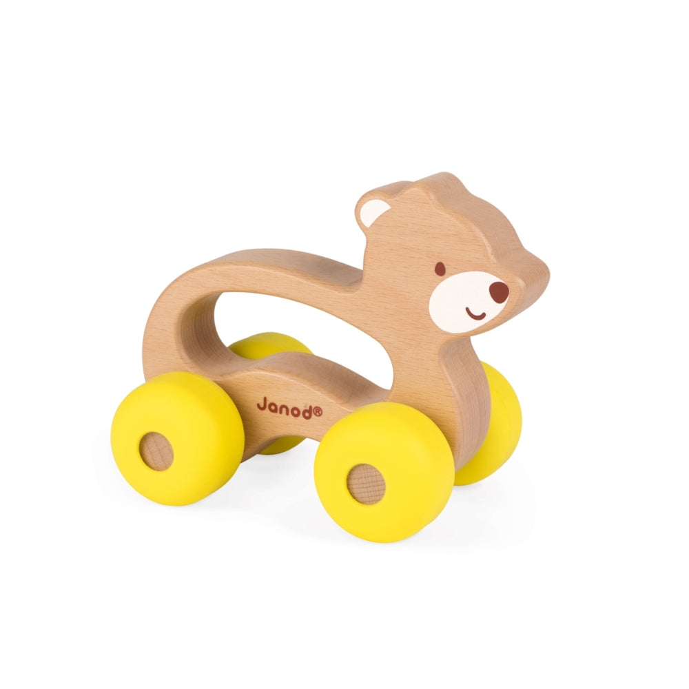 Baby Pop Push Along Bear Toy uniq