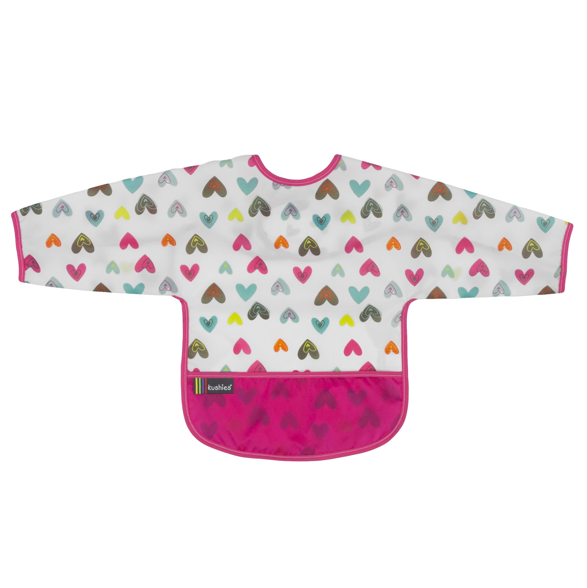 Cleanbib Waterproof Bib With Sleeves  hearts