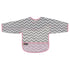 Clean Bib with Sleeves- 1-2 Yr pink_chevron
