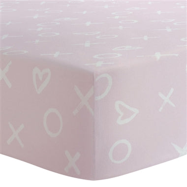 Flannel Crib Sheets pink_xo