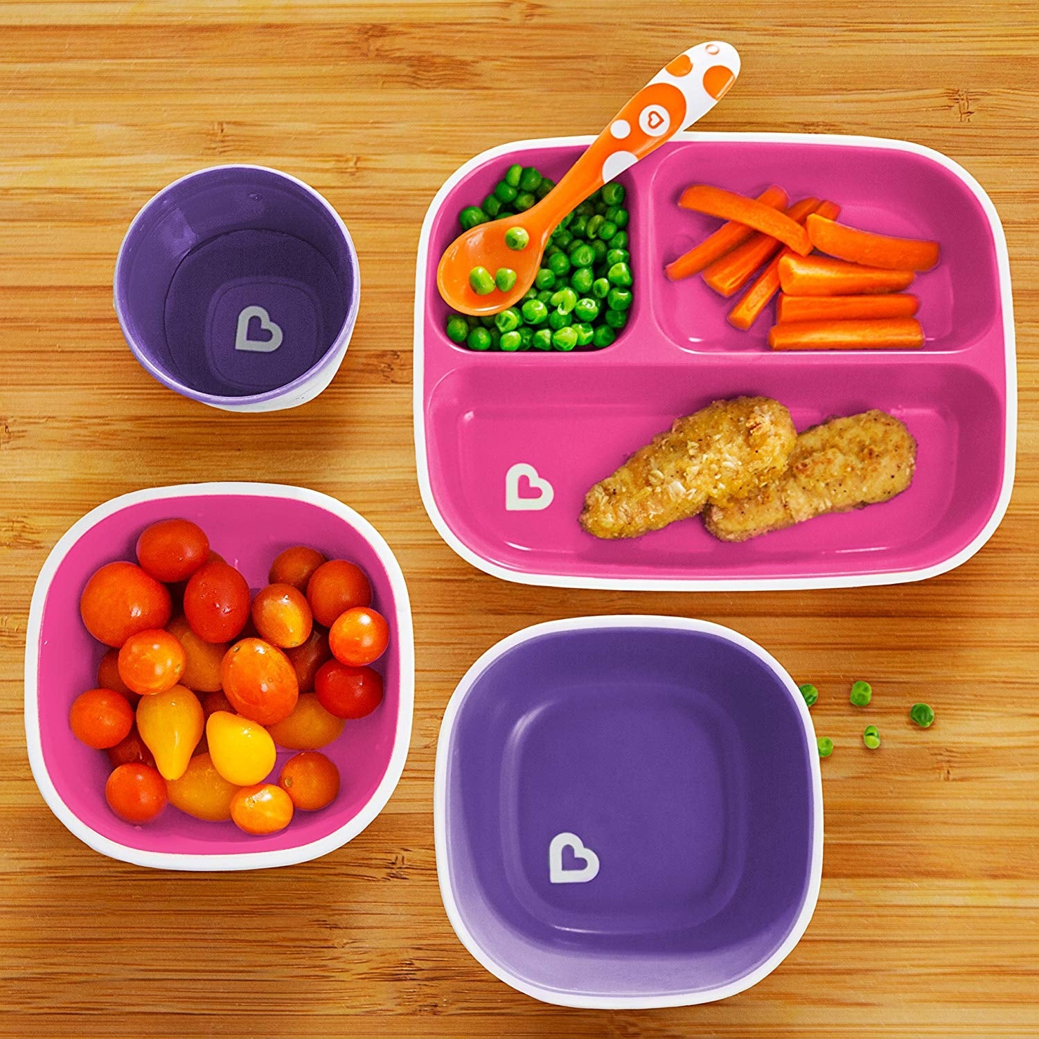 Splash Dining Set - Pink/Purple - 4pk uniq