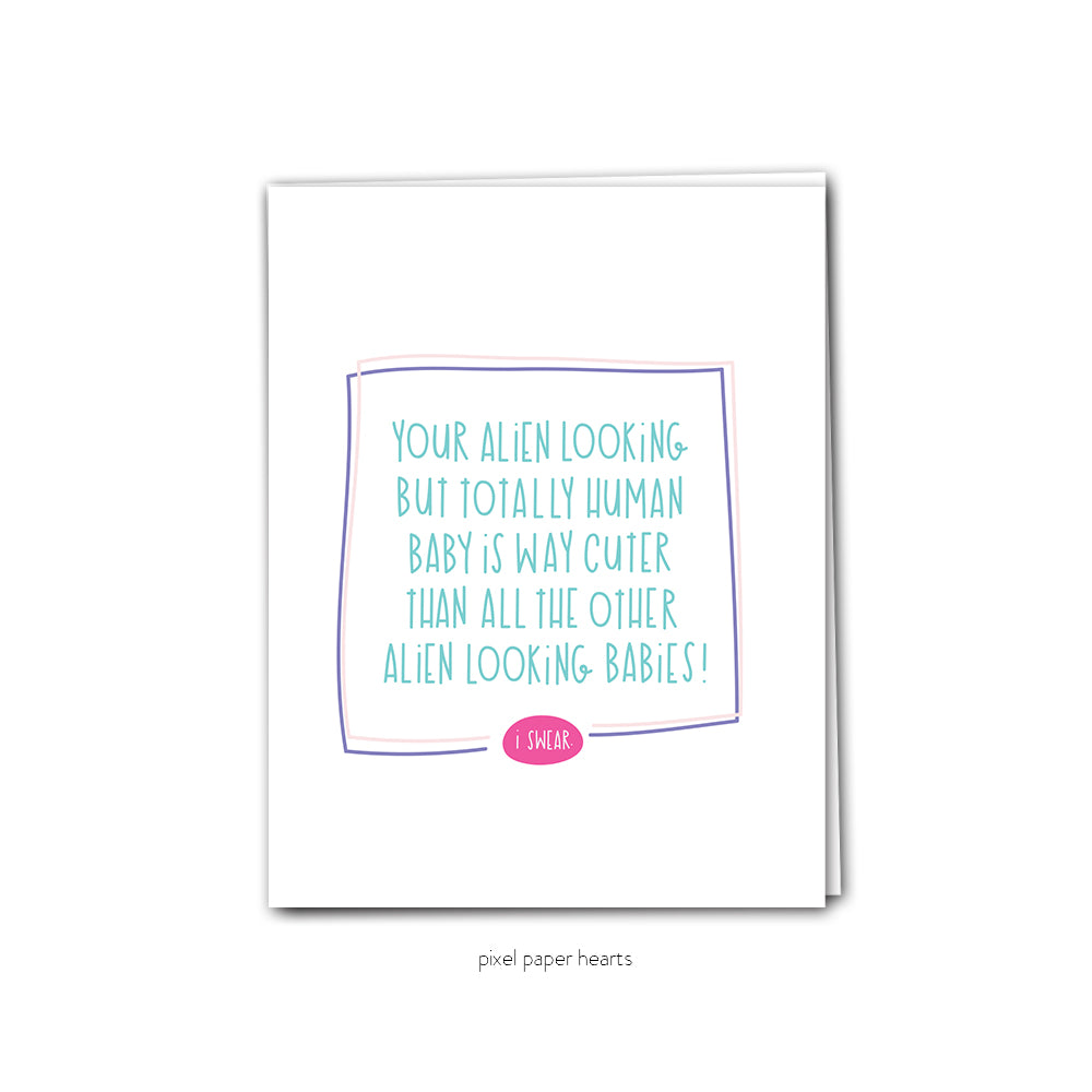 Card - Alien Baby uniq