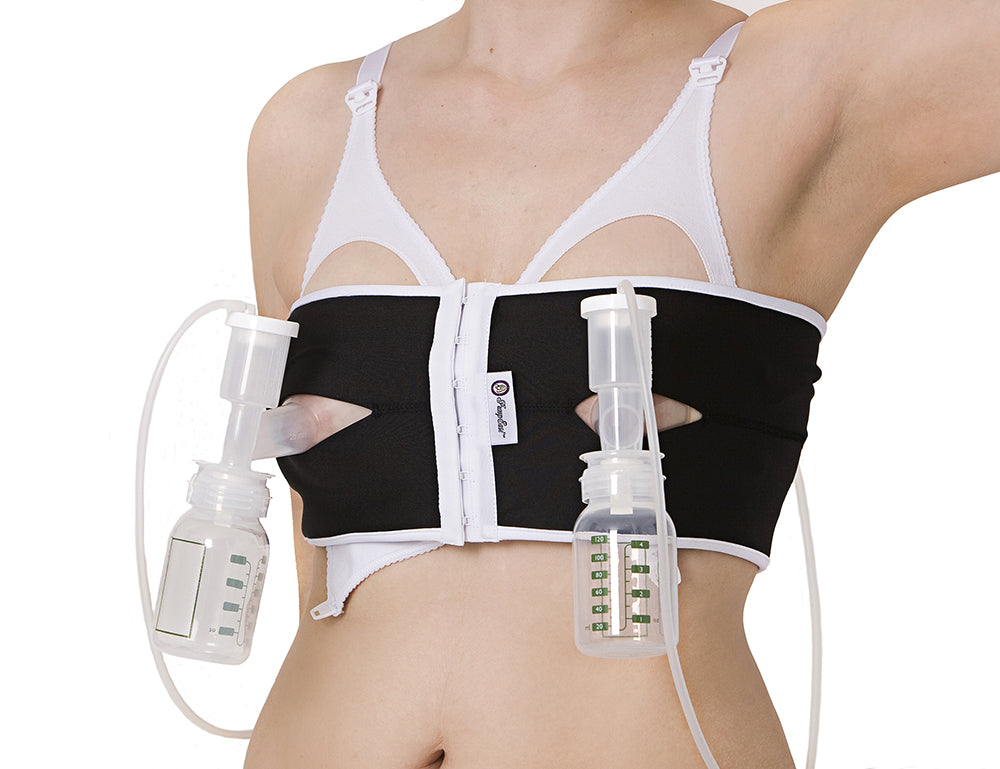 PumpEase Classic Tux Hands Free Pumping Bra - Black small