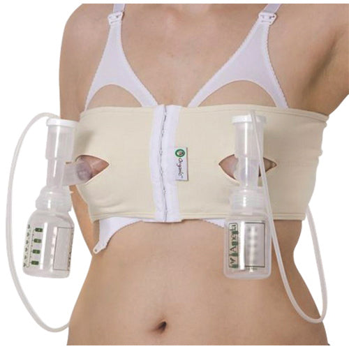 PumpEase Hands Free Pumping Bra - Natural | Snuggle Bugz | Canada's Baby  Store
