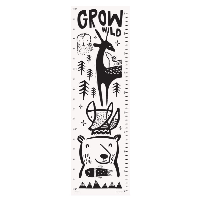 Canvas Growth Chart - Woodland uniq