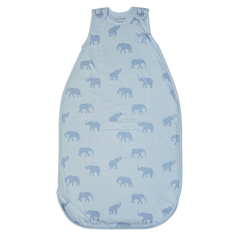 Ecolino Adjustable Organic Cotton Sleep Bag elephants