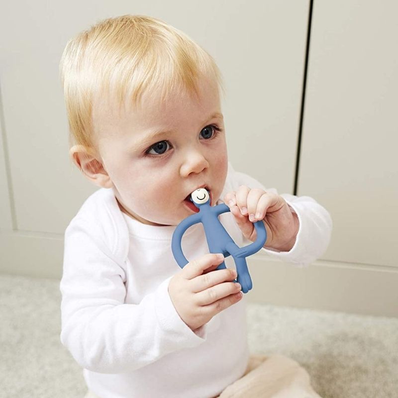 Monkey Teething Toy Airforce Blue