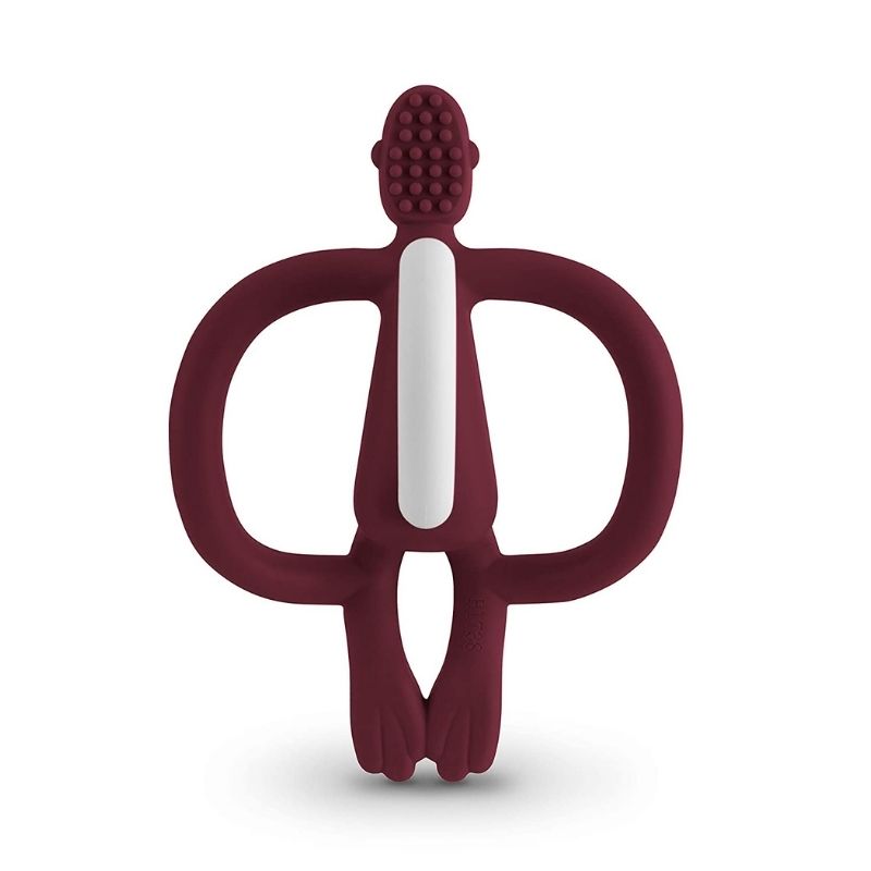 Monkey Teething Toy Claret