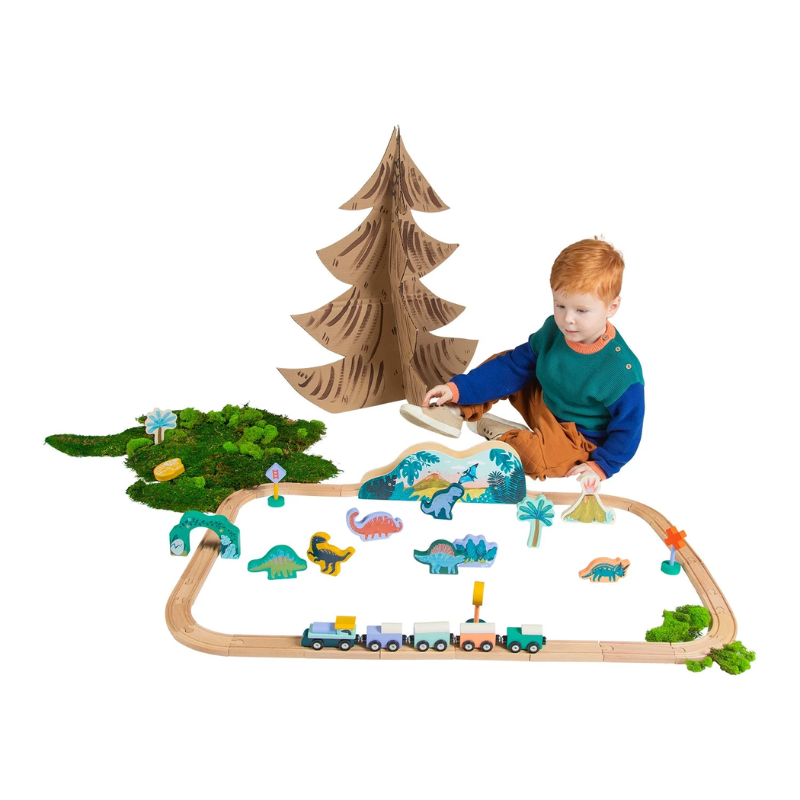 T-Rex Express Wooden Train Set