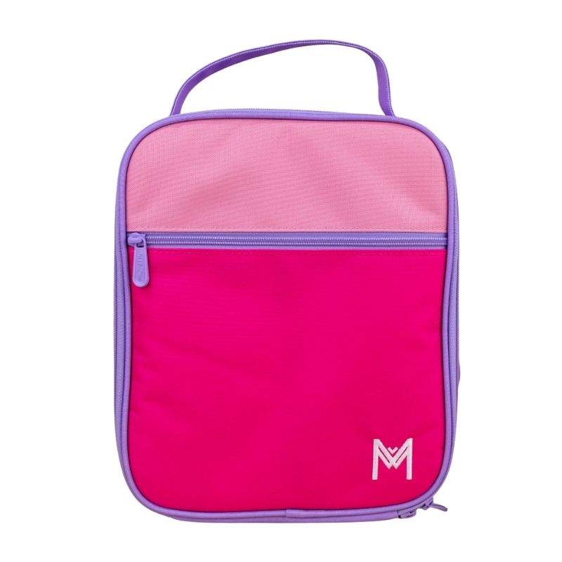 Insulated Lunch Bag  Pink Colour Block