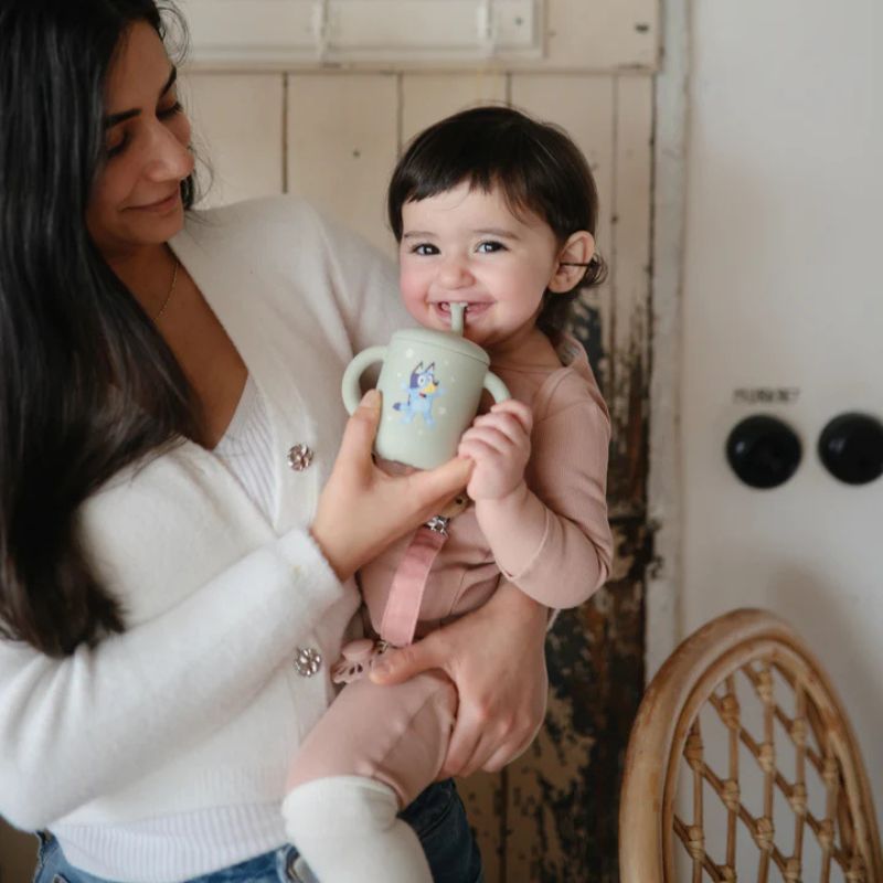 Bluey Silicone Training Cup + Straw