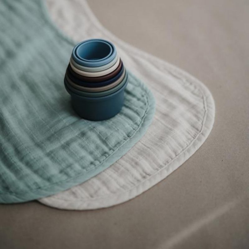 Muslin Burp Cloth Set - 2 Pack Green