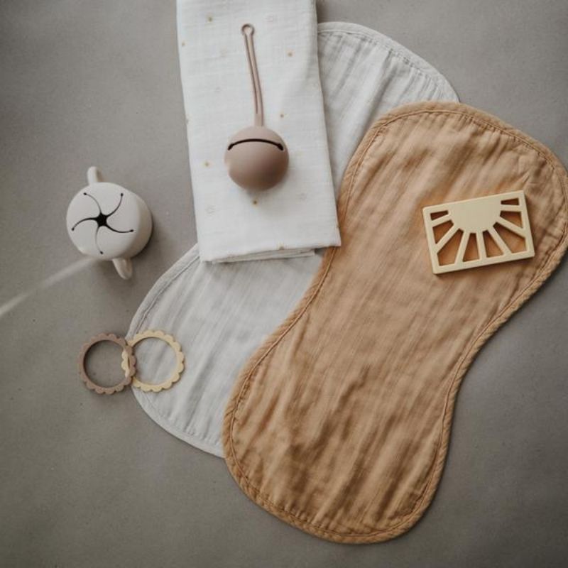 Muslin Burp Cloth Set - 2 Pack Mustard