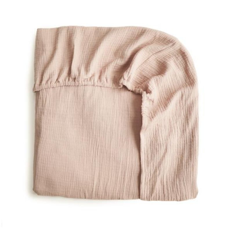 Extra Soft Muslin Crib Sheet Blush