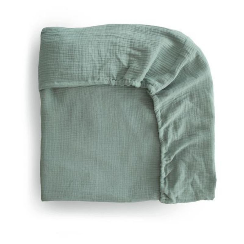Extra Soft Muslin Crib Sheet Green