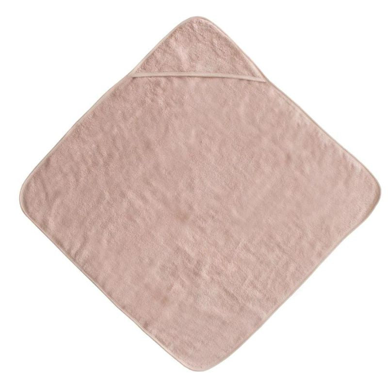 Organic Cotton Baby Hooded Towel Blush