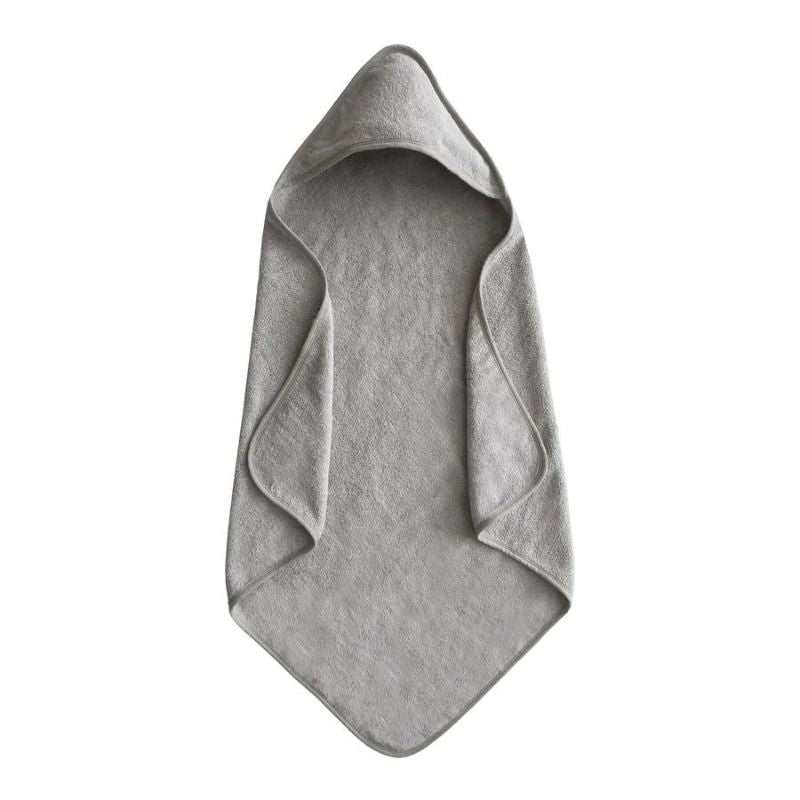 Organic Cotton Baby Hooded Towel Grey