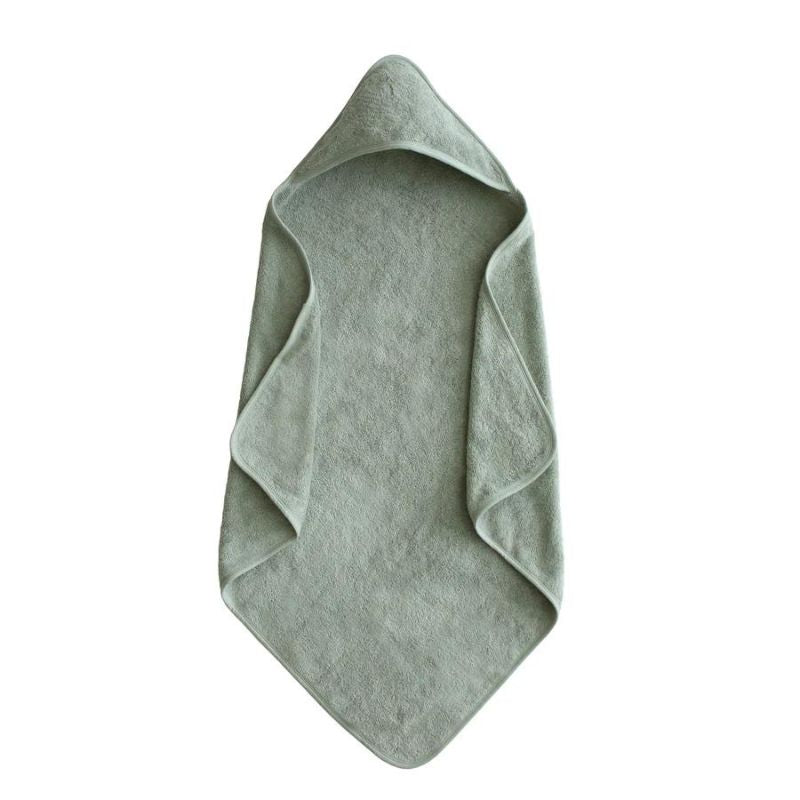 Organic Cotton Baby Hooded Towel Moss