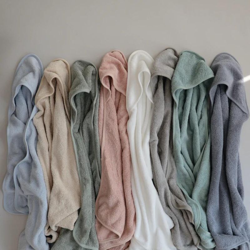 Organic Cotton Baby Hooded Towel Baby Blue