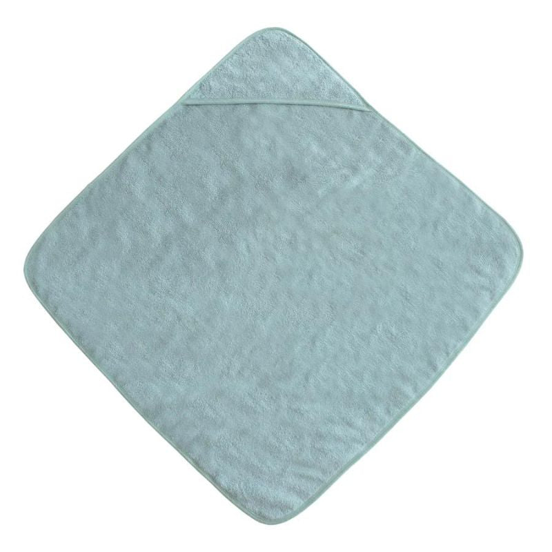 Organic Cotton Baby Hooded Towel Sea Mist