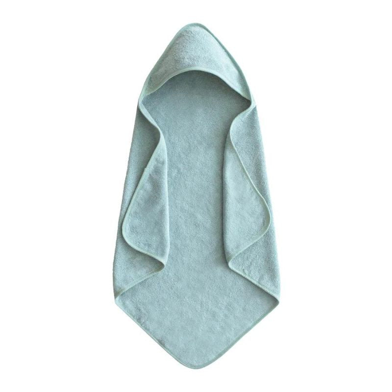 Organic Cotton Baby Hooded Towel Sea Mist