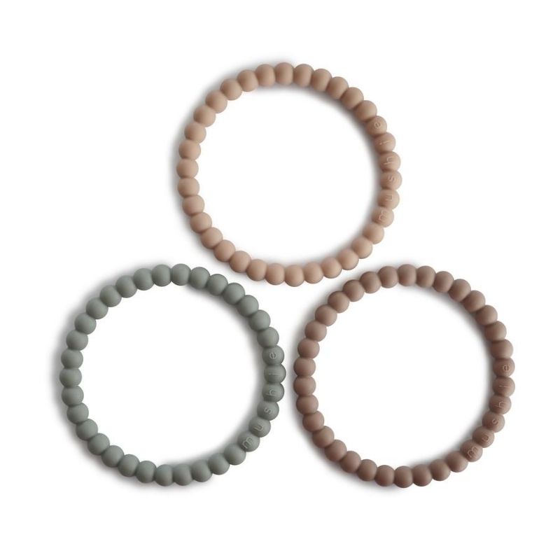 Pearl Teething Bracelets - 3 Pack