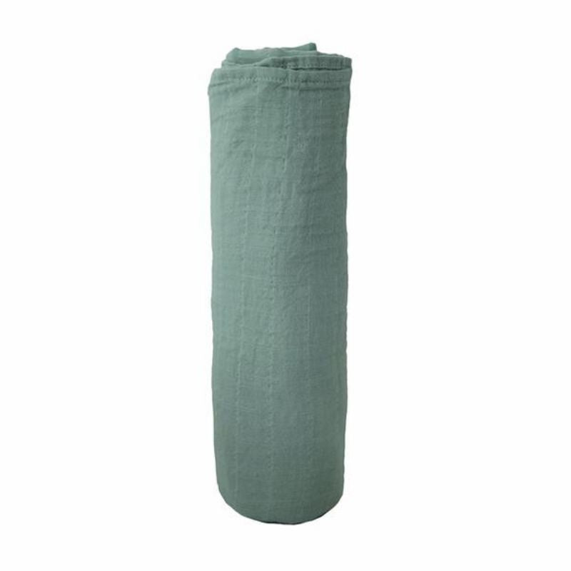 Muslin Swaddle Blanket Green