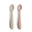 Silicone Feeding Spoons 2-Pack Blush and Shifting Sand