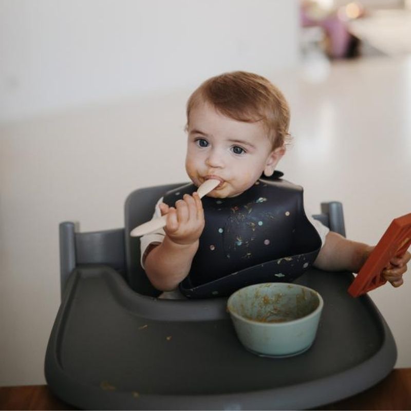 Silicone Feeding Spoons 2-Pack Blush and Shifting Sand