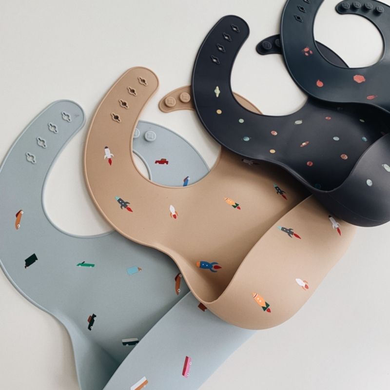 Silicone Baby Bib Planets