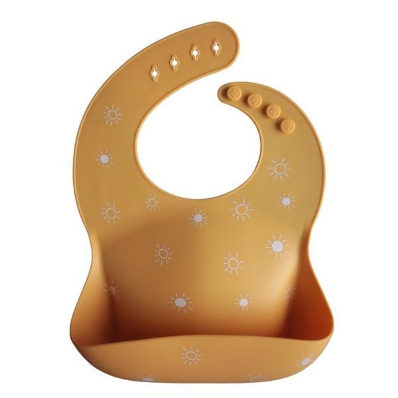 Silicone Baby Bib Sun Orange