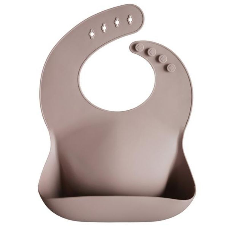 Silicone Baby Bib Warm Taupe