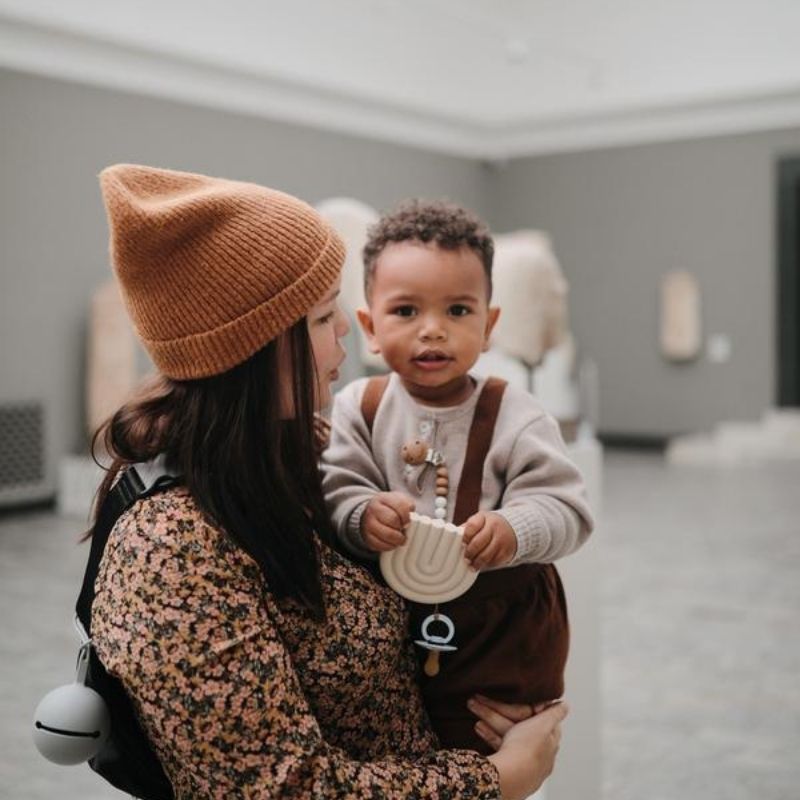 Silicone Pacifier Holder Case Stone