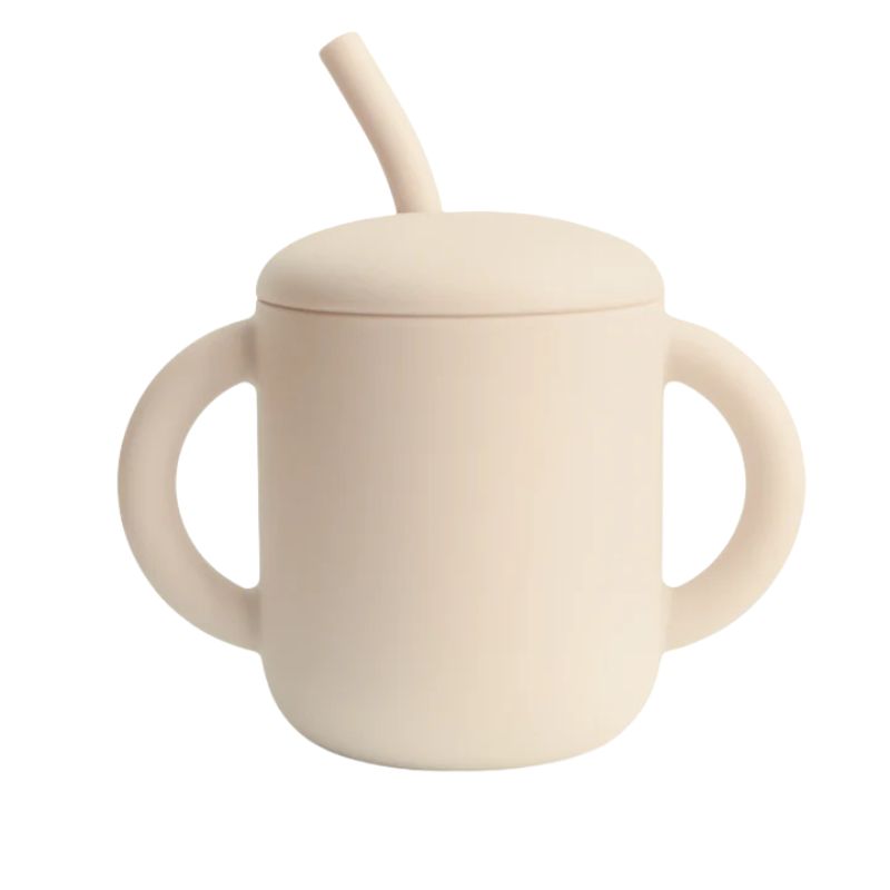 Silicone Training Cup + Straw
