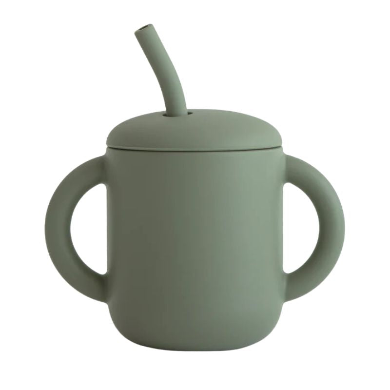 Silicone Training Cup + Straw