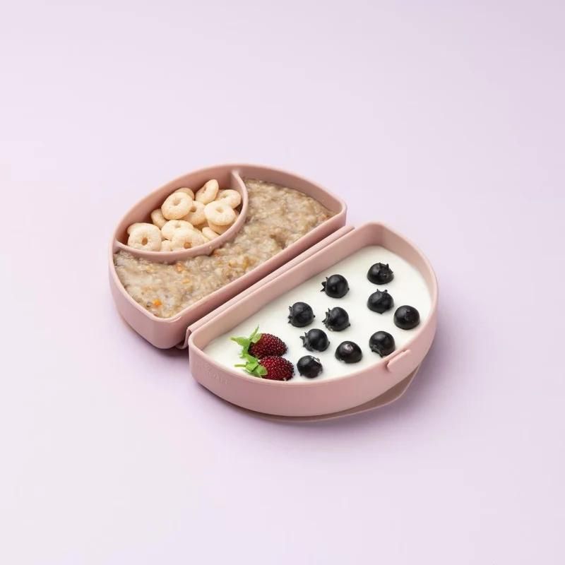 Silifold Compact Travel Food Container Pink Salt