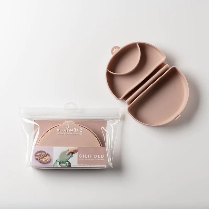 Silifold Compact Travel Food Container Pink Salt